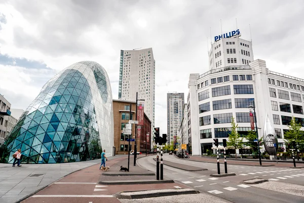 Stadhuisplein in Eindhoven with the Blob pavilion and the Philips Lichttoren